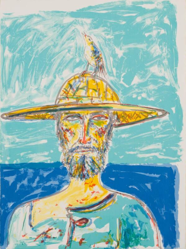 Untitled - The Old Man with a Bird on his Hat - from The Old Man and the Sea