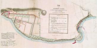 Copy Plan of Woodside Works Referred to in Mr Barron's Lease of 1785 with Alterations - with Colour Wash