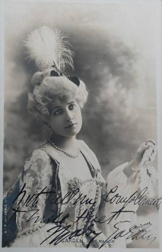 Autographed Mary Garden Postcard