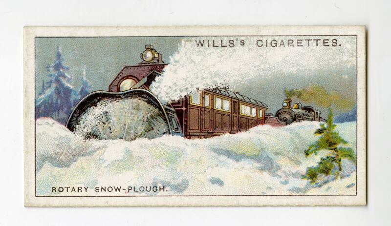 Wills's Cigarette Card - "Engineering Wonders" series - No. 47  Rotary Snow-Plough, Canada