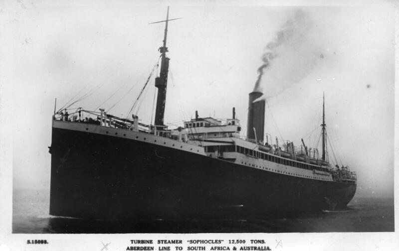 Postcard with Photograph of SS Sophocles