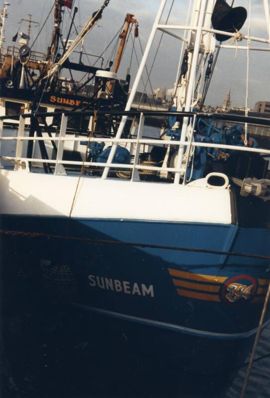 Colour Photograph Showing The Bow And Part Of The Deck Of The Fishing Vessel 'sunbeam'