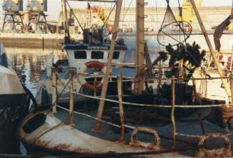 Colour Photograph Showing Deck Of The Fishing Vessel 'donwood' In Aberdeen Harbour