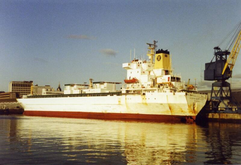 Colour Photograph Showing The 'freezer' Vessel 'ingrid Gorthon'in Aberdeen Harbour