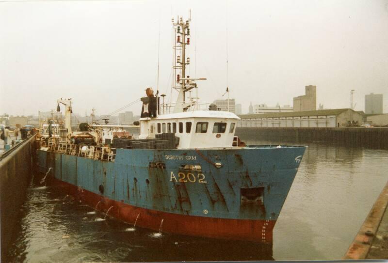 Colour Photograph Showing The Fishing Vessel 'dorothy Gray' In Aberdeen Harbour, Starboard Side View