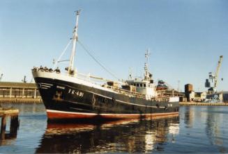 Colour Photograph Showing The Port Side Of The Fishing Vessel 'serene' In Aberdeen Harbour