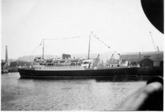 Black and White Photograph in album of 'St Ninian' in Aberdeen Harbour