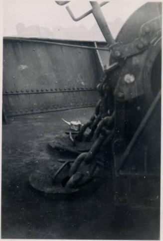 Black and White Photograph in album of Dutch cargo ship 'Matar N'