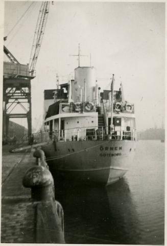 Black and White Photograph in album of Swedish ship 'Ornen'