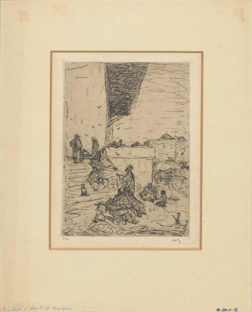 Market In Front Of A Mosque