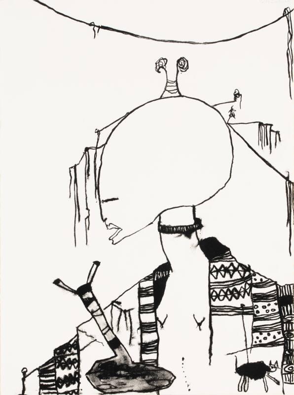 Bald Woman With Choker