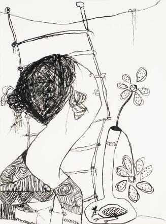 Woman In Profile With Vase