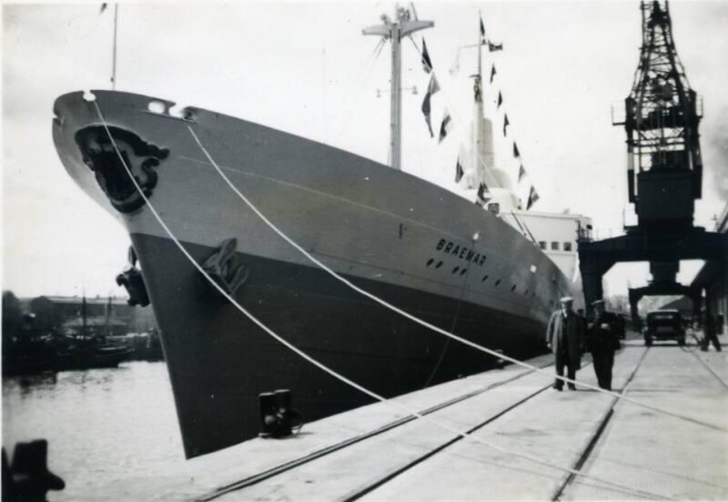 Black & White Photograph in album of 'Braemar' passenger vessel