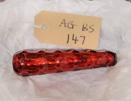 Red Cut Glass Scent Bottle Without a Stopper