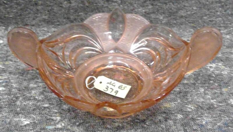 Brockwitz Art Deco Pink Glass Fruit Bowl