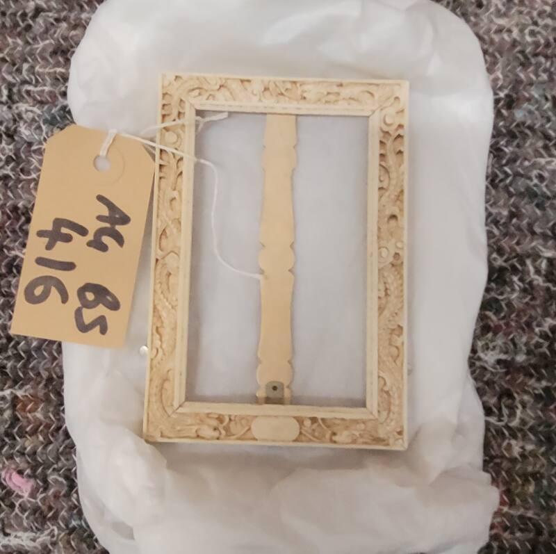 Rectangular Dragon Picture Frame Possibly Chinese Ivory