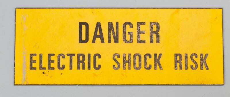 Danger Electric Shock Risk Sign