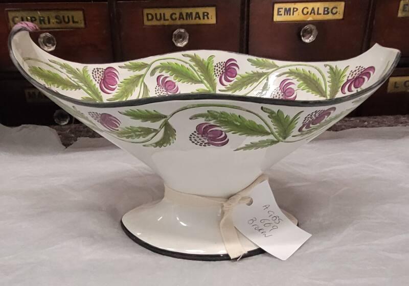 German Faience Plateau Fruit Bowl