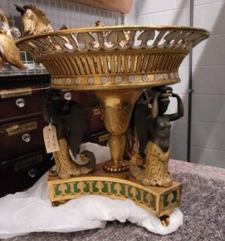 Large Ornate Brass Incense Burner Stand