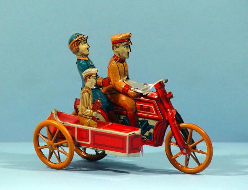 Tin Motor-Cycle With Side Car