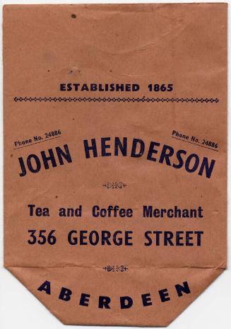 Paper Bag from John Henderson, tea and coffee merchant