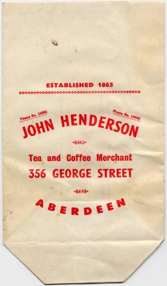 Item from John Henderson, tea and coffee merchant