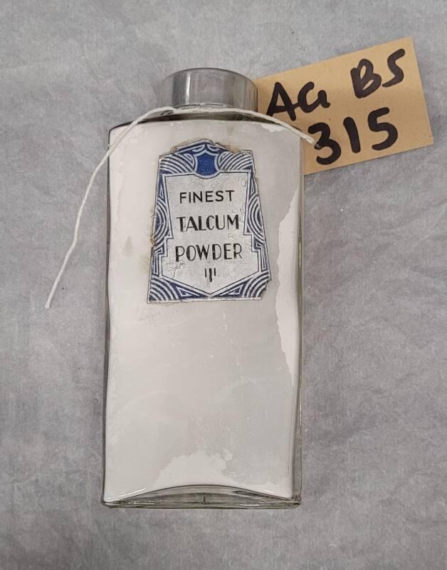 Glass Bottle of Talcum Powder 