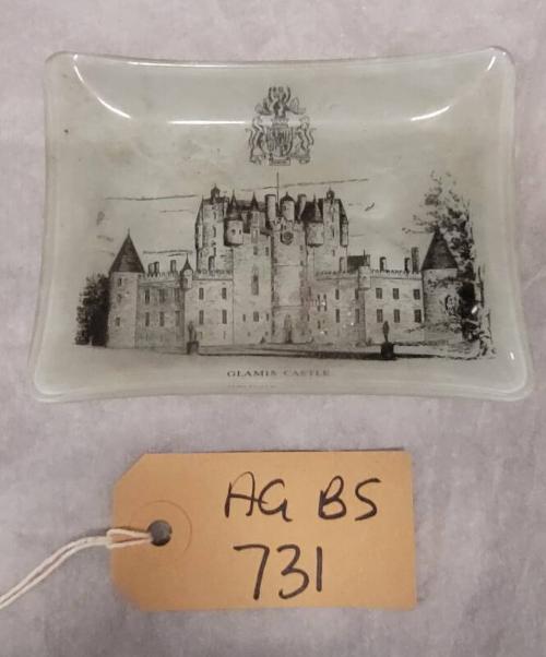 Glamis Castle Glass Ashtray