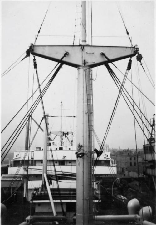 Black and White Photograph in album of 'Vikdal' rigging