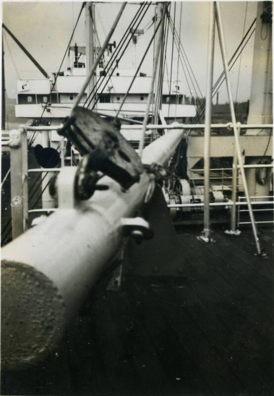 Black and White Photograph in album of 'Vikdal' deck view