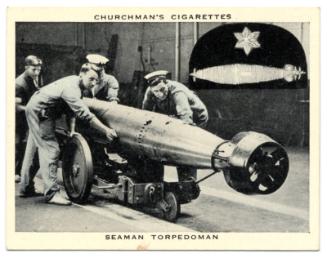 'The Navy at Work' Churchman Cigarette Card - Seaman Torpedoman