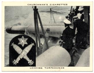 'The Navy at Work' Churchman Cigarette Card - Leading Torpedoman