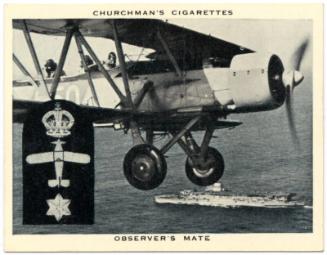 'The Navy at Work' Churchman Cigarette Card - Observer's Mate