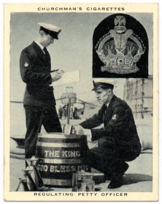 'The Navy at Work' Churchman Cigarette Card - Regulating Petty Officer