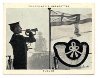 'The Navy at Work' Churchman Cigarette Card - Bugler