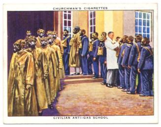 'Air-Raid Precautions' Churchman Cigarette Card - Civilian Anti-gas School