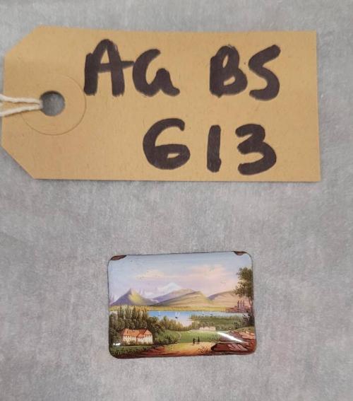 Square Enamel Landscape Miniature