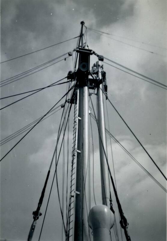 Black and White Photograph in album of coastal cargo vessel 'Barok'