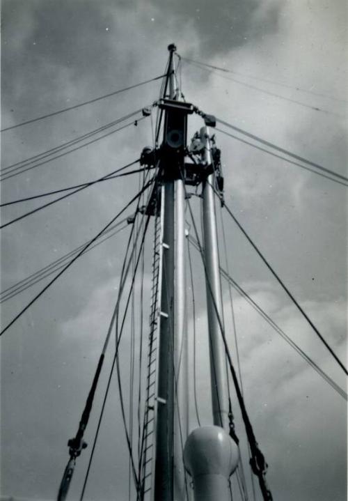 Black and White Photograph in album of coastal cargo vessel 'Barok'