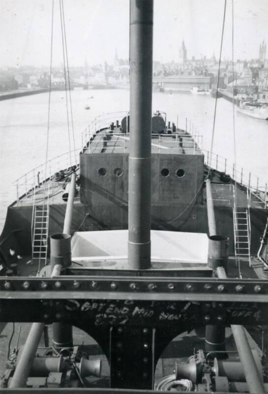 Black and White Photograph in album of cargo vessel 'Hero'