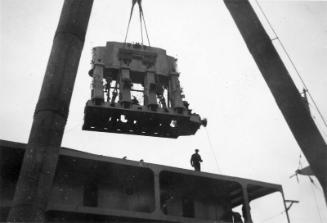 Black and White Photograph in album of cargo vessel 'Hero'