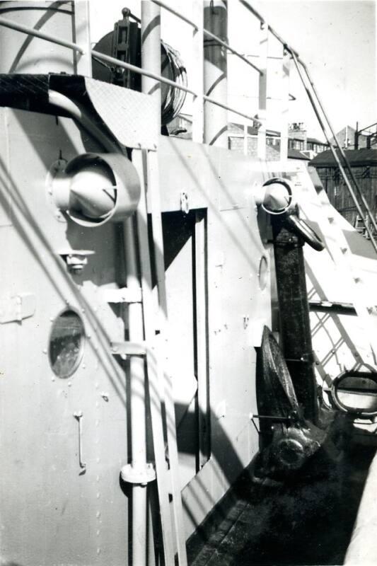 Black and White Photograph in album of cargo vessel 'Hydra'