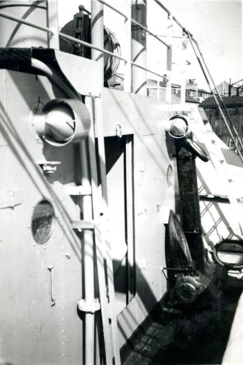 Black and White Photograph in album of cargo vessel 'Hydra'
