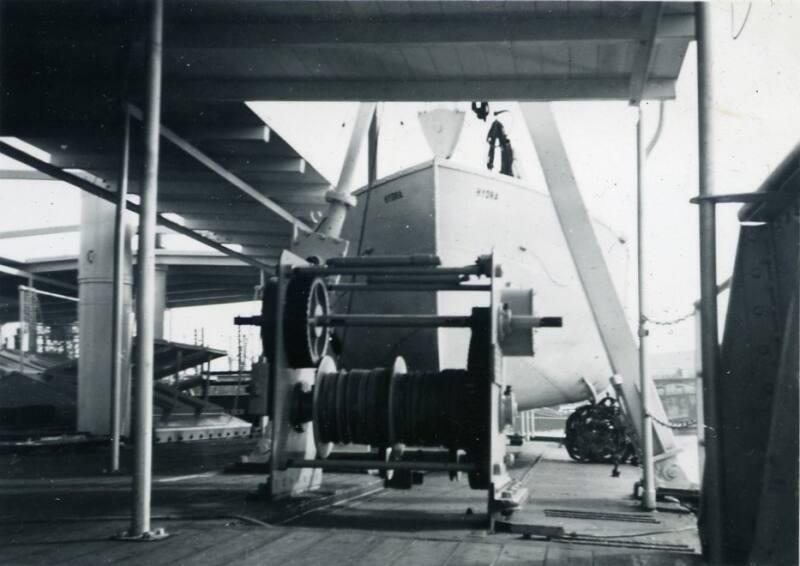 Black and White Photograph in album of cargo vessel 'Hydra'