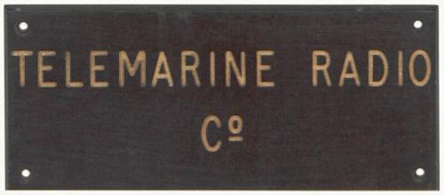 Telemarine Radio Co. door plate