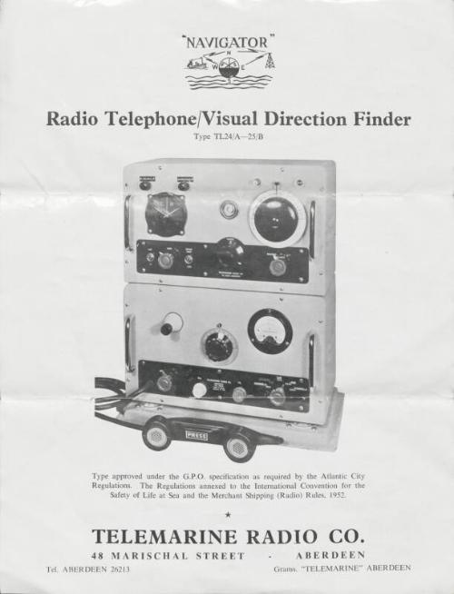 Promotional page for Radio Telephone/Visual Direction Finder