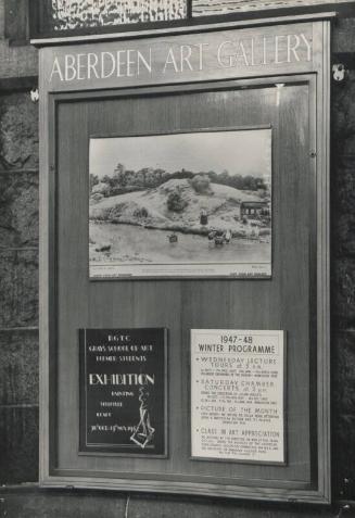 Photograph of Aberdeen Art Gallery Noticeboard