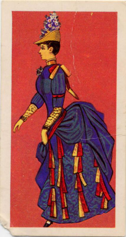 Brooke Bond Tea Card - British Costume Series - Number 30 Lady's Day Dress about 1885.