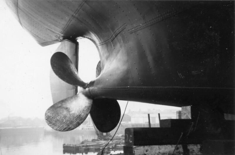 Black and White Photograph in album of construction of Norwegian whaler 'POL XV'