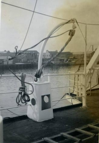 Black and White Photograph in album of construction of Norwegian whaler 'POL XV'